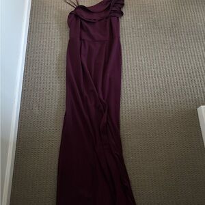 Adrianna Papell One Shoulder Plum Dress